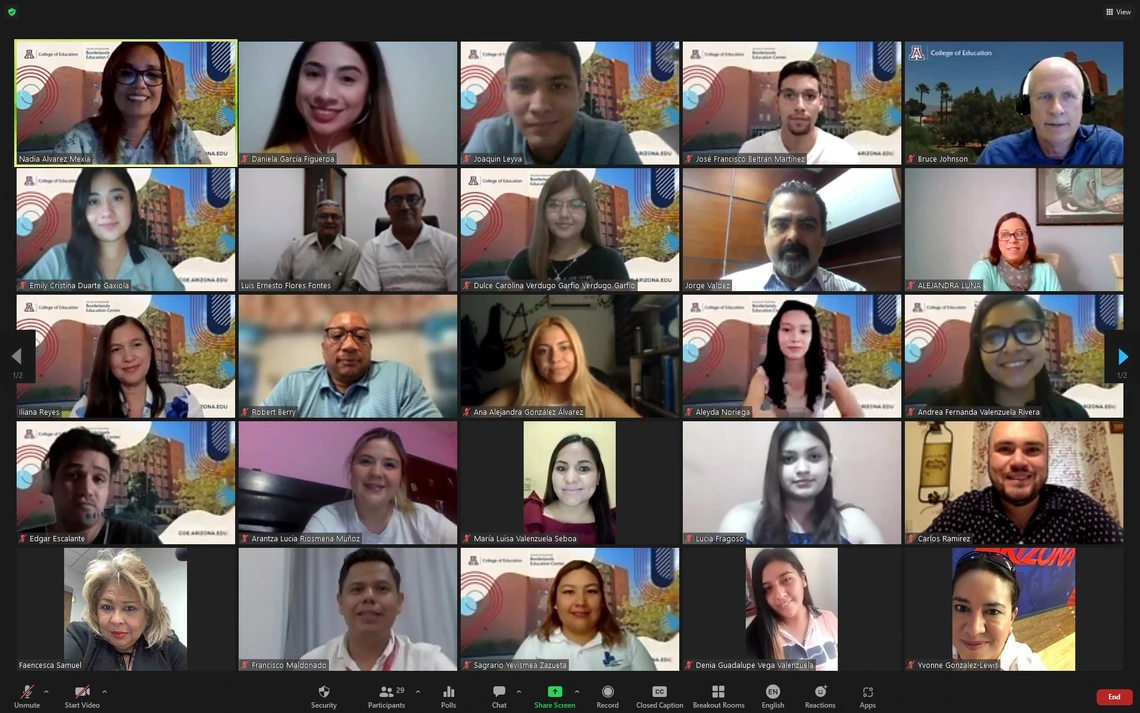 teacher zoom call