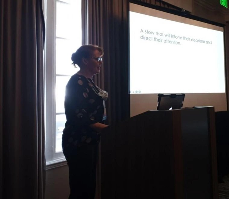 Elizabeth Doran presents at the Western Regional Noyce Conference 2022