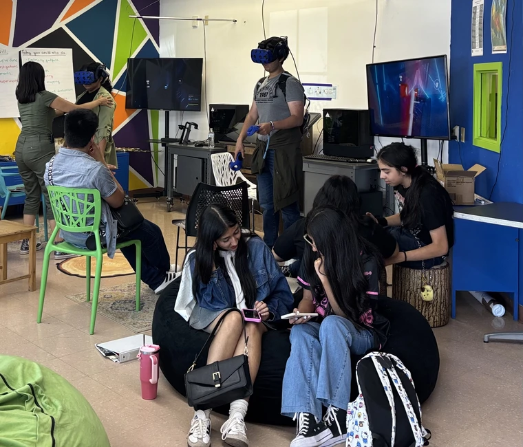 Students participating in STEM activities