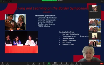 Dr. Etta Kravlovec presenting in Zoom
